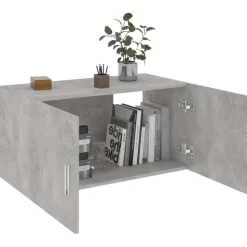 vidaXL Hangkast 80x39x40 cm bewerkt hout betongrijs