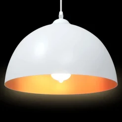 vidaXL Hanglampen 2 st In hoogte verstelbaar E27 30 cm metaal wit