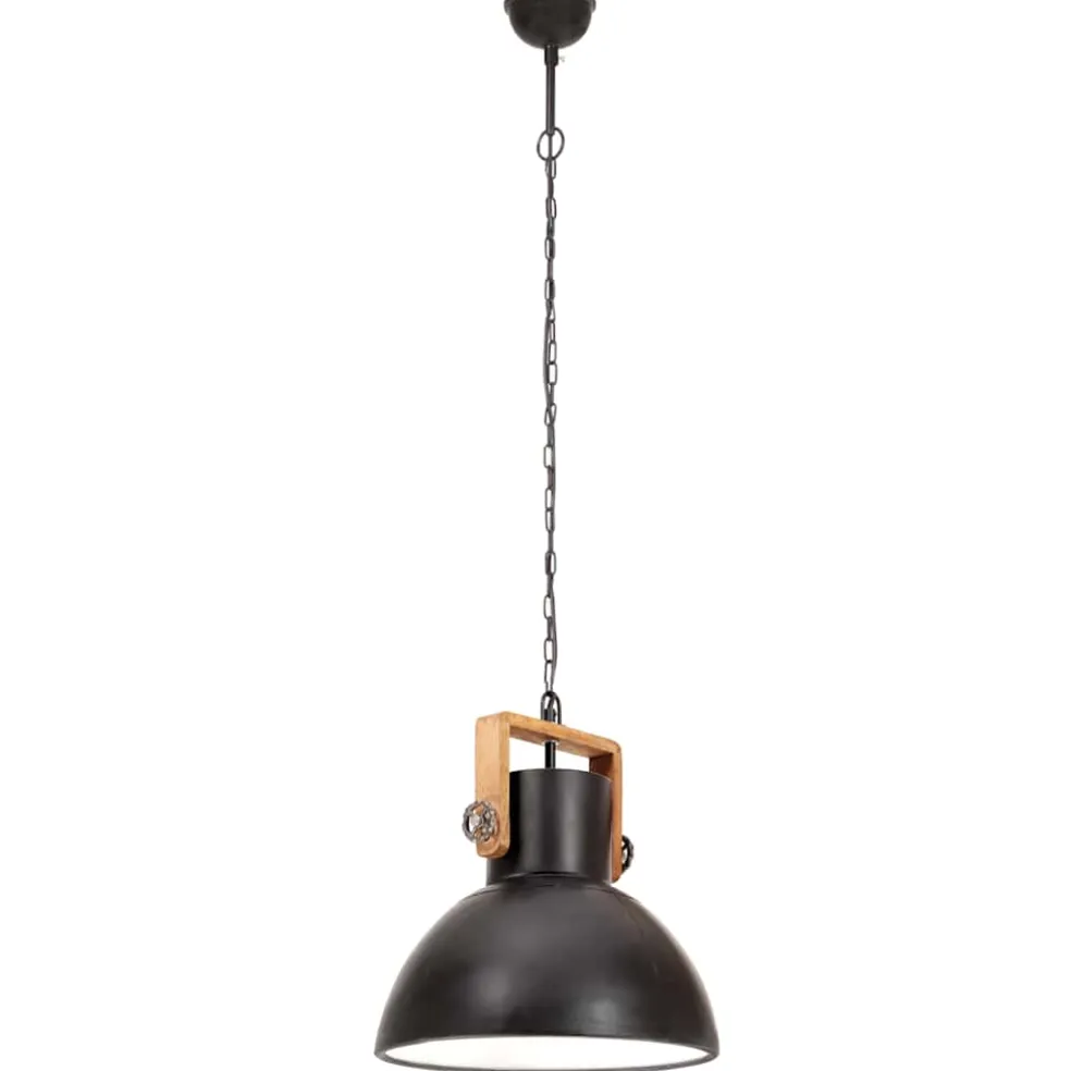 vidaXL Hanglamp industrieel rond 25 W E27 40 cm zwart