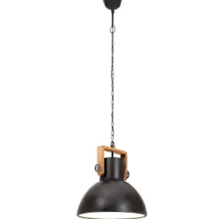 vidaXL Hanglamp industrieel rond 25 W E27 40 cm zwart