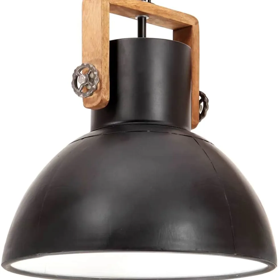 vidaXL Hanglamp industrieel rond 25 W E27 40 cm zwart