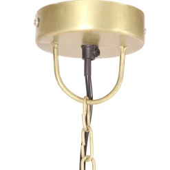 vidaXL Hanglamp industrieel rond 25 W E27 42 cm messingkleurig