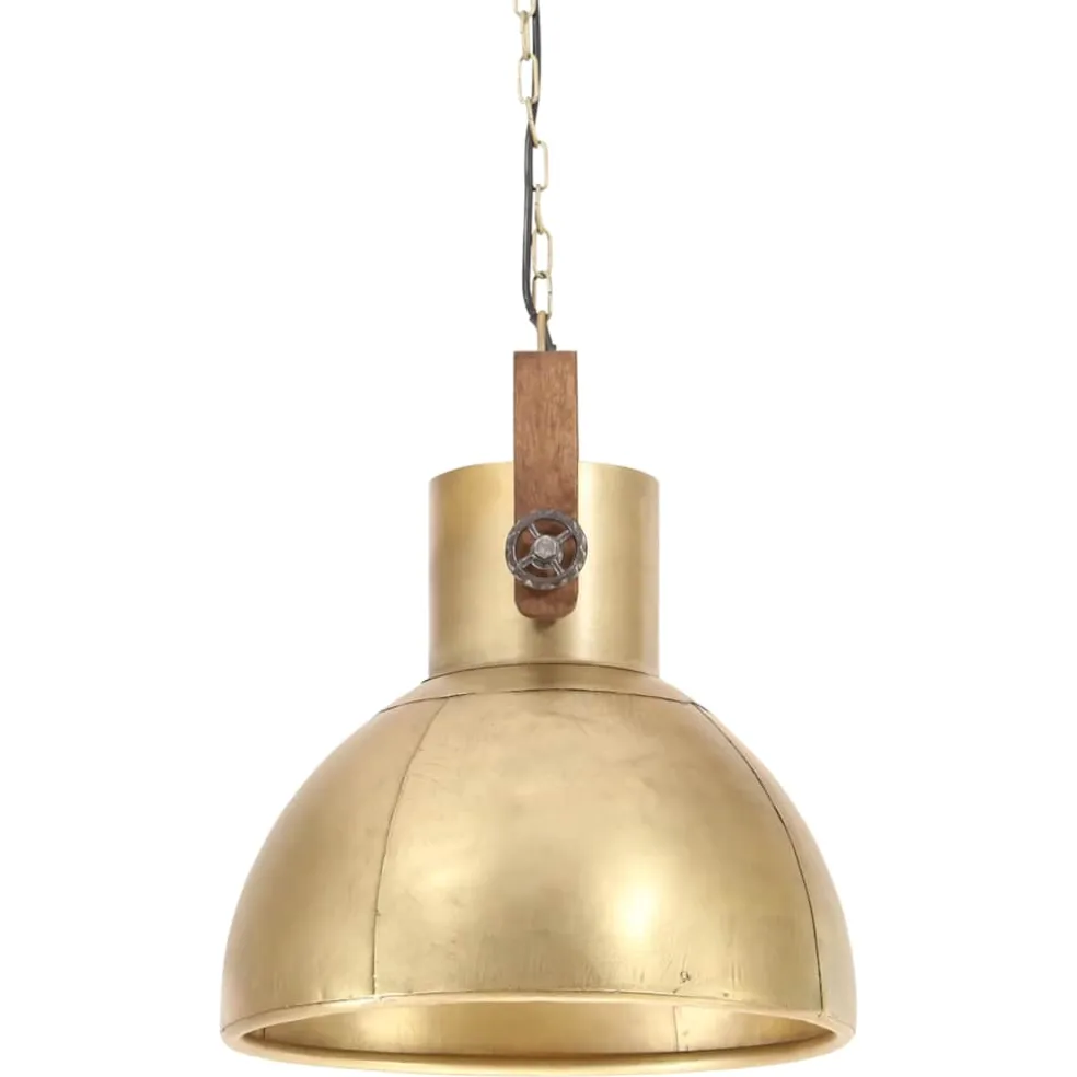 vidaXL Hanglamp industrieel rond 25 W E27 40 cm messingkleurig