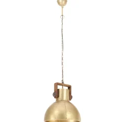 vidaXL Hanglamp industrieel rond 25 W E27 40 cm messingkleurig