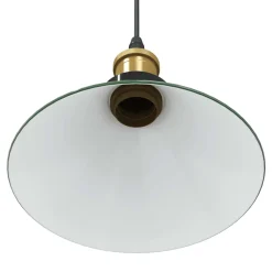 vidaXL Hanglamp in hoogte verstelbaar E27 Ø22 cm metaal glanzend groen