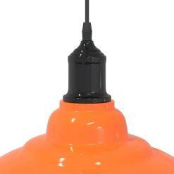 vidaXL Hanglamp in hoogte verstelbaar E27 Ø31cm metaal glanzend oranje
