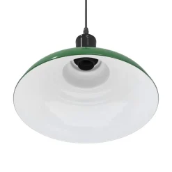 vidaXL Hanglamp in hoogte verstelbaar E27 Ø31 cm metaal glanzend groen