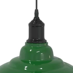 vidaXL Hanglamp in hoogte verstelbaar E27 Ø31 cm metaal glanzend groen
