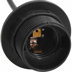 vidaXL Hanglamp met 3 lamphouders E27 metaal zwart
