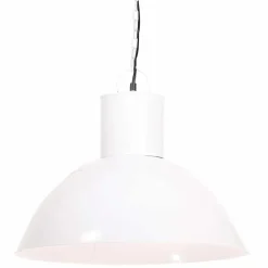 vidaXL Hanglamp rond 25 W E27 48 cm wit