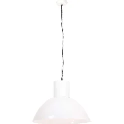 vidaXL Hanglamp rond 25 W E27 48 cm wit