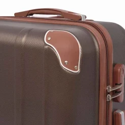 vidaXL Harde rolkoffer set bruin 4-dlg