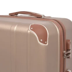 VidaXL Harde rolkoffer set champagnekleurig 4-dlg