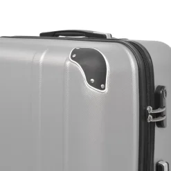 VidaXL Harde rolkoffer set zilver 4-dlg