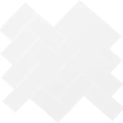 vidaXL Haringbeen Tegel 10 st Wit 30 x 30 cm Polyurethaan en PET
