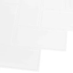 vidaXL Haringbeen Tegel 10 st Wit 30 x 30 cm Polyurethaan en PET