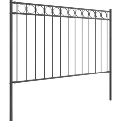 vidaXL Hecelement ASSEN 170 x 130 cm Staal Grijs