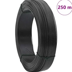 vidaXL Hekbinddraad 250 m 0,9/1,4 mm staal antraciet