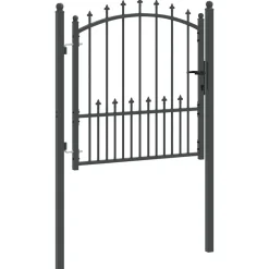 vidaXL Hekdeur met spijkers EMMEN 100 x 100 cm Poedergecoat staal