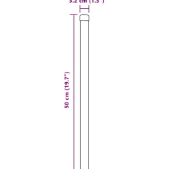 vidaXL Hekpaal 2 st Groen 50 cm Poedergecoat staal