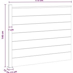 vidaXL Hekpaneel WPC en Aluminium Bruin