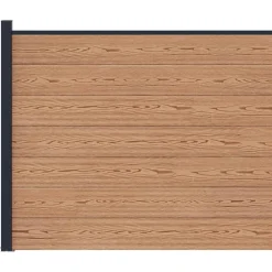 vidaXL Hekpaneel WPC en Aluminium Bruin