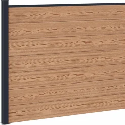 vidaXL Hekpaneel WPC en Aluminium Bruin