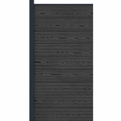 vidaXL Hekpaneel 95 x 186 cm WPC en Aluminium Zwart