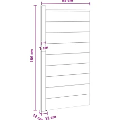 vidaXL Hekpaneel 95 x 186 cm WPC en Aluminium Zwart