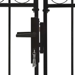 vidaXL Hekpoort ASSEN dubbele deur met gebogen bovenzijde staal 300x125 cm