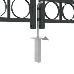vidaXL Hekpoort ASSEN 301 x 175,5 cm Staal Grijs Vergrendelbaar