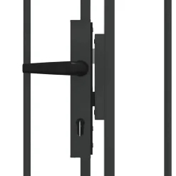 vidaXL Hekpoort ASSEN 301 x 175,5 cm Staal Grijs Vergrendelbaar