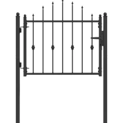 vidaXL Hekpoort ASTEN 100 x 75 cm Metaal Zwart Vergrendelbaar