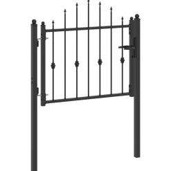 vidaXL Hekpoort ASTEN 100 x 75 cm Metaal Zwart Vergrendelbaar