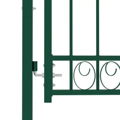 vidaXL Hekpoort EMMEN met gebogen bovenzijde staal 100x86 cm groen