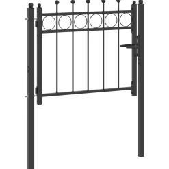 vidaXL Hekpoort HORST 100 x 75 cm Metaal Zwart Vergrendelbaar