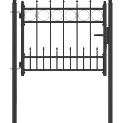 vidaXL Hekpoort HORST 100 x 75 cm Metaal Zwart Vergrendelbaar