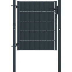 vidaXL Hekpoort PVC en staal 100x81 cm antraciet