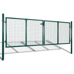 vidaXL Hekpoort staal 300x100 cm groen