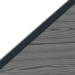 vidaXL Hek set 446 x 186 cm WPC en Aluminium Grijs