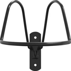 vidaXL Helmrek voor paardensport wandmontage staal zwart