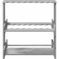 vidaXL Hengelhouder Bewerkt hout 60 x 35 x 60 cm Grijs Sonoma