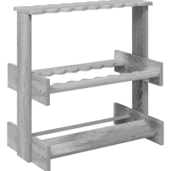 vidaXL Hengelhouder Bewerkt hout 60 x 35 x 60 cm Grijs Sonoma