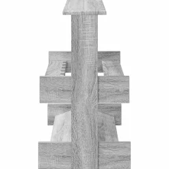 vidaXL Hengelhouder Bewerkt hout 60 x 35 x 60 cm Grijs Sonoma