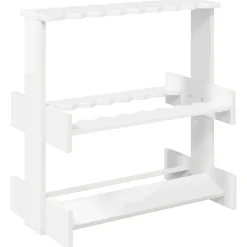 vidaXL Hengelhouder Bewerkt hout 60 x 35 x 60 cm Glanzend Wit