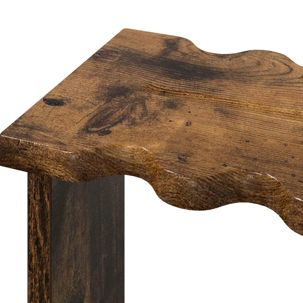 vidaXL Hengelhouder Bewerkt hout 60 x 35 x 60 cm Eikenhout