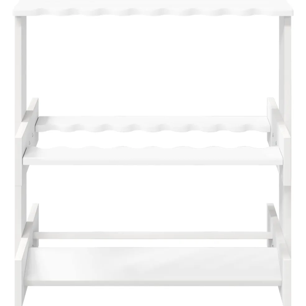 vidaXL Hengelhouder Bewerkt hout 60 x 35 x 60 cm Wit