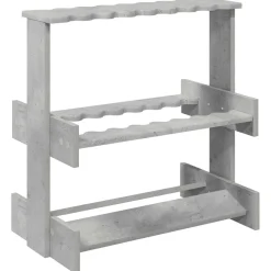 vidaXL Hengelhouder Bewerkt hout 60 x 35 x 60 cm Betongrijs