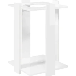 vidaXL Hengelhouder Bewerkt hout 42 x 43 x 60 cm Hoogglans Wit