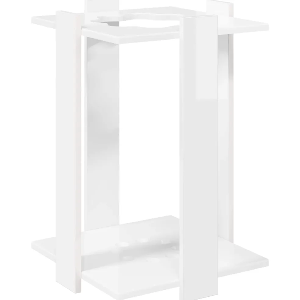 vidaXL Hengelhouder Bewerkt hout 42 x 43 x 60 cm Hoogglans Wit